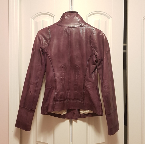 Purple Danier Leather Jacket - Picture 3 of 7